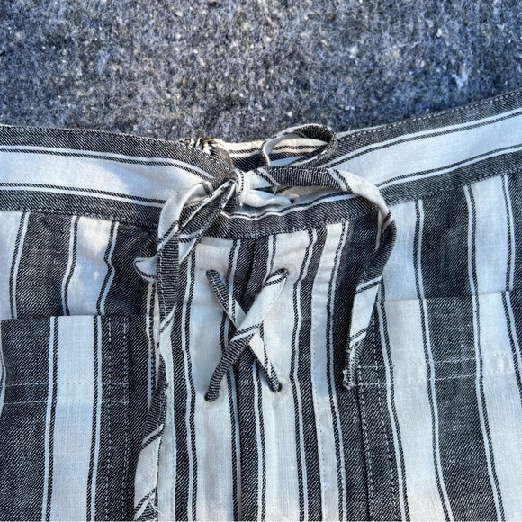 Madewell Striped Lace-Up Skirt, Linen, G3051 - Picture 5 of 10